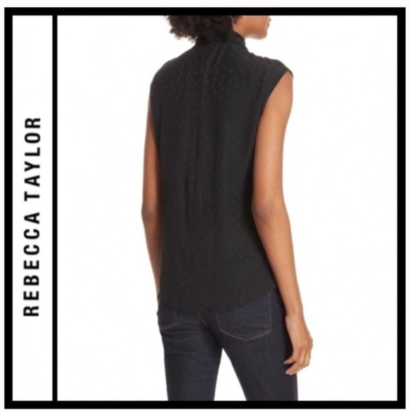 Rebecca Taylor Sleeveless Silk Jacquard Top - Picture 3 of 9